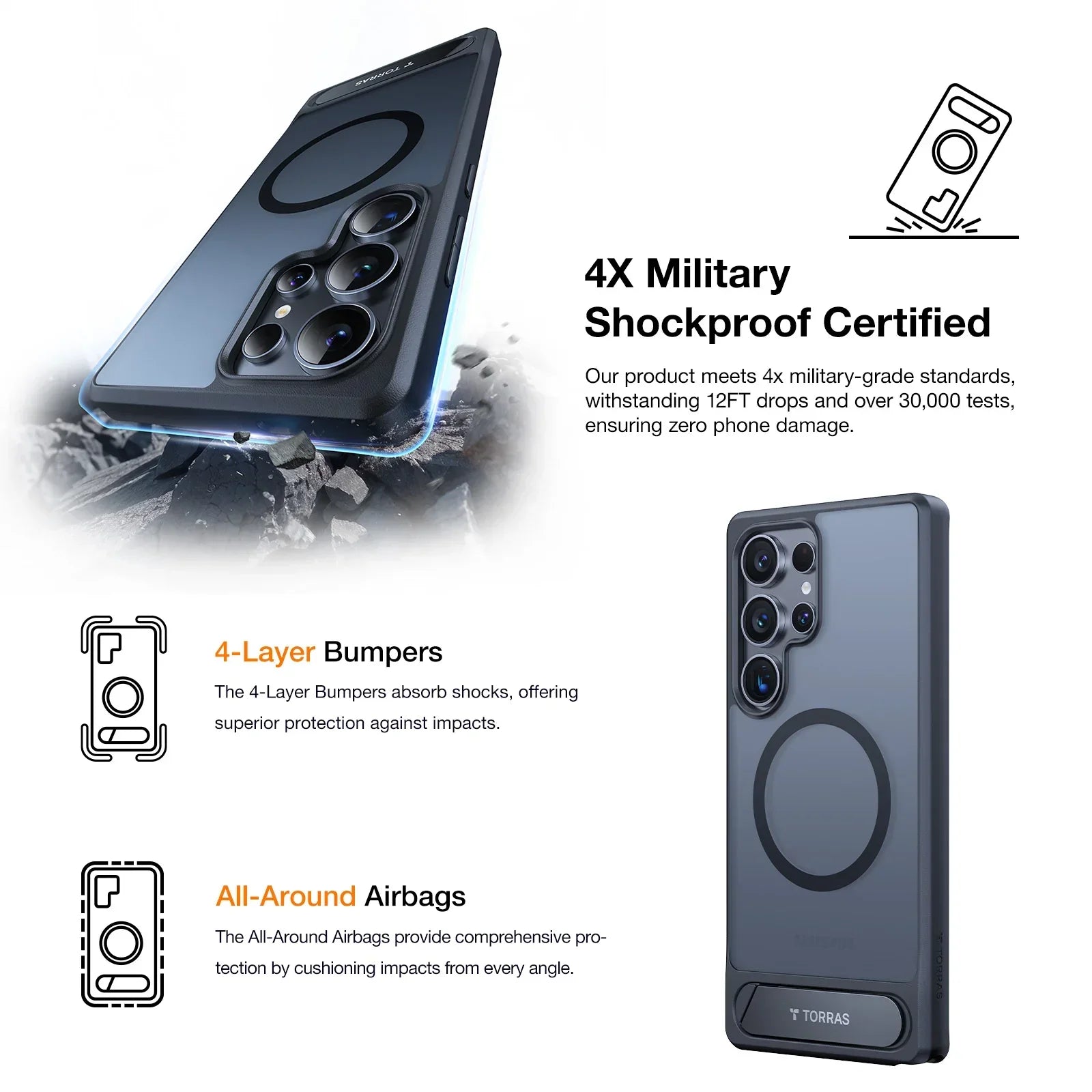 capa suporte kickstand torras samsung s25 ultra