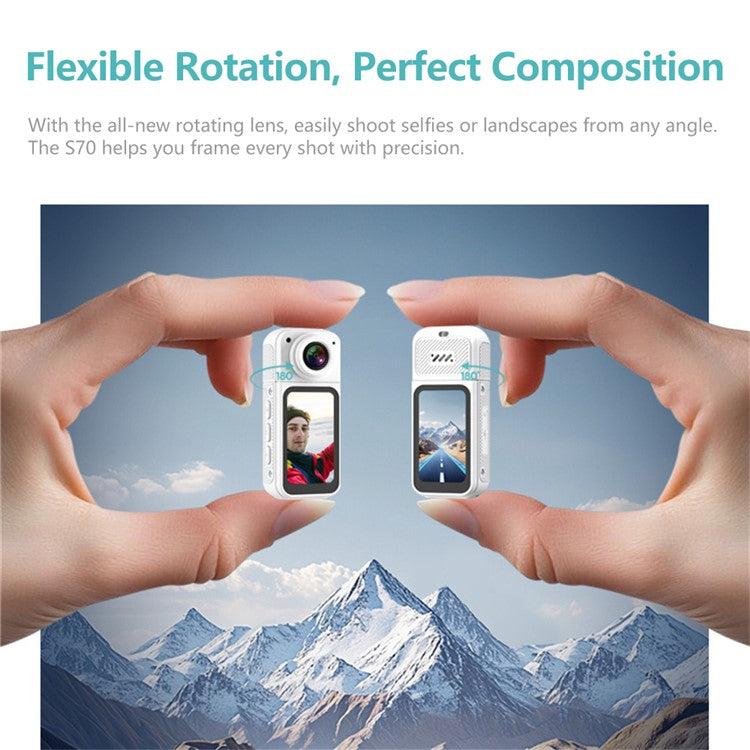 SportView Mini S70 – Câmara Desportiva 2.7K FPV - .