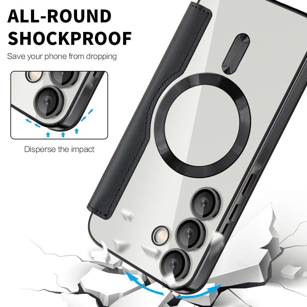 Rhombus Leather MagSafe Case for Samsung A35 5G