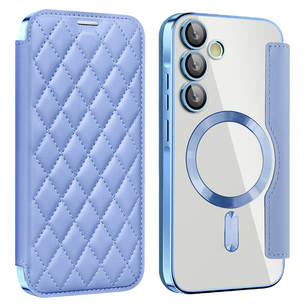 Rhombus Leather MagSafe Case for Samsung A35 5G