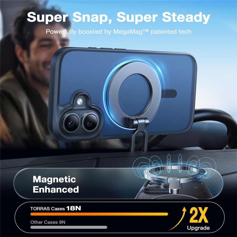 capa protetora torras skin touch resistente para iphone 16 plus