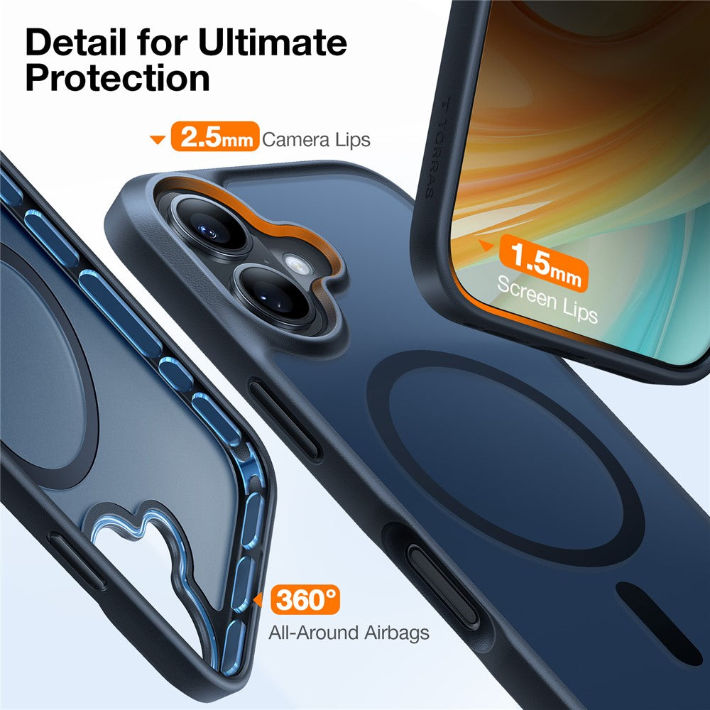 Torras Skin Touch Magnetic Case for iPhone 16 Plus