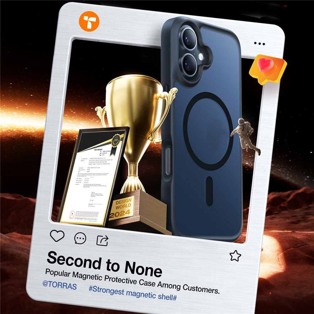 Torras Skin Touch Magnetic Case for iPhone 16 Plus