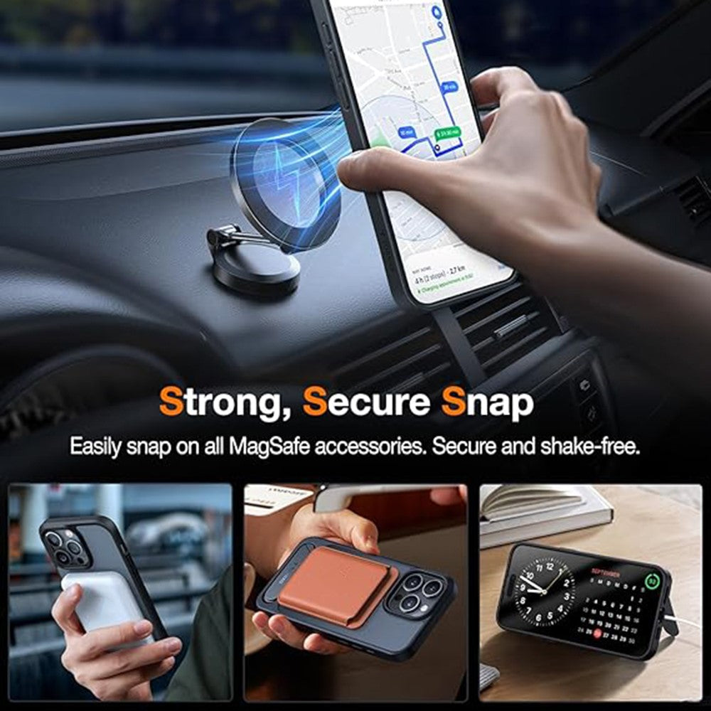 Capa Transparente Magnética Torras Kickstand para iPhone 15 Pro