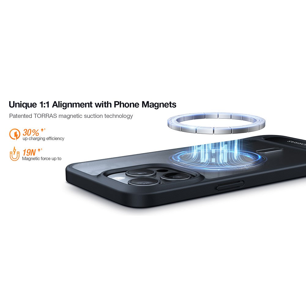 Capa Transparente Magnética Torras Kickstand para iPhone 15 Pro