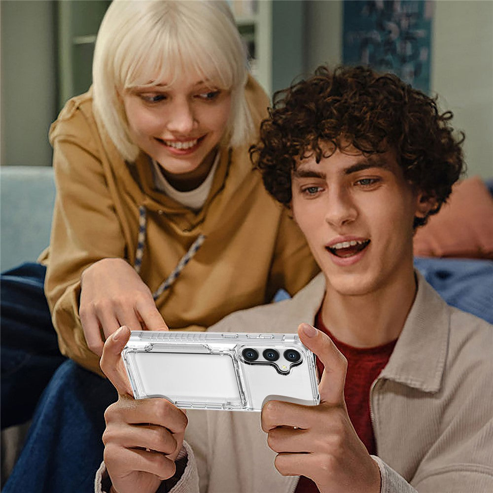 Clear StandCard Case for Samsung S25 Plus