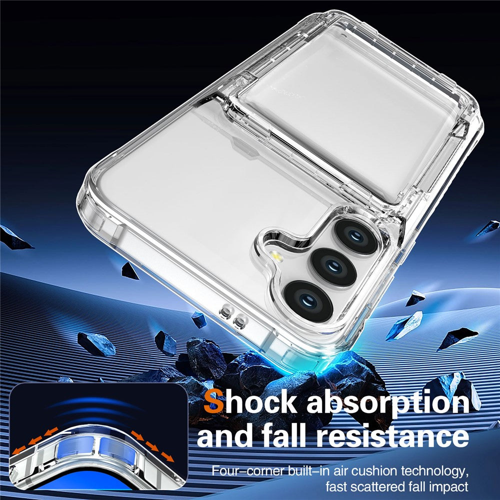 Clear StandCard Case for Samsung S25 Plus