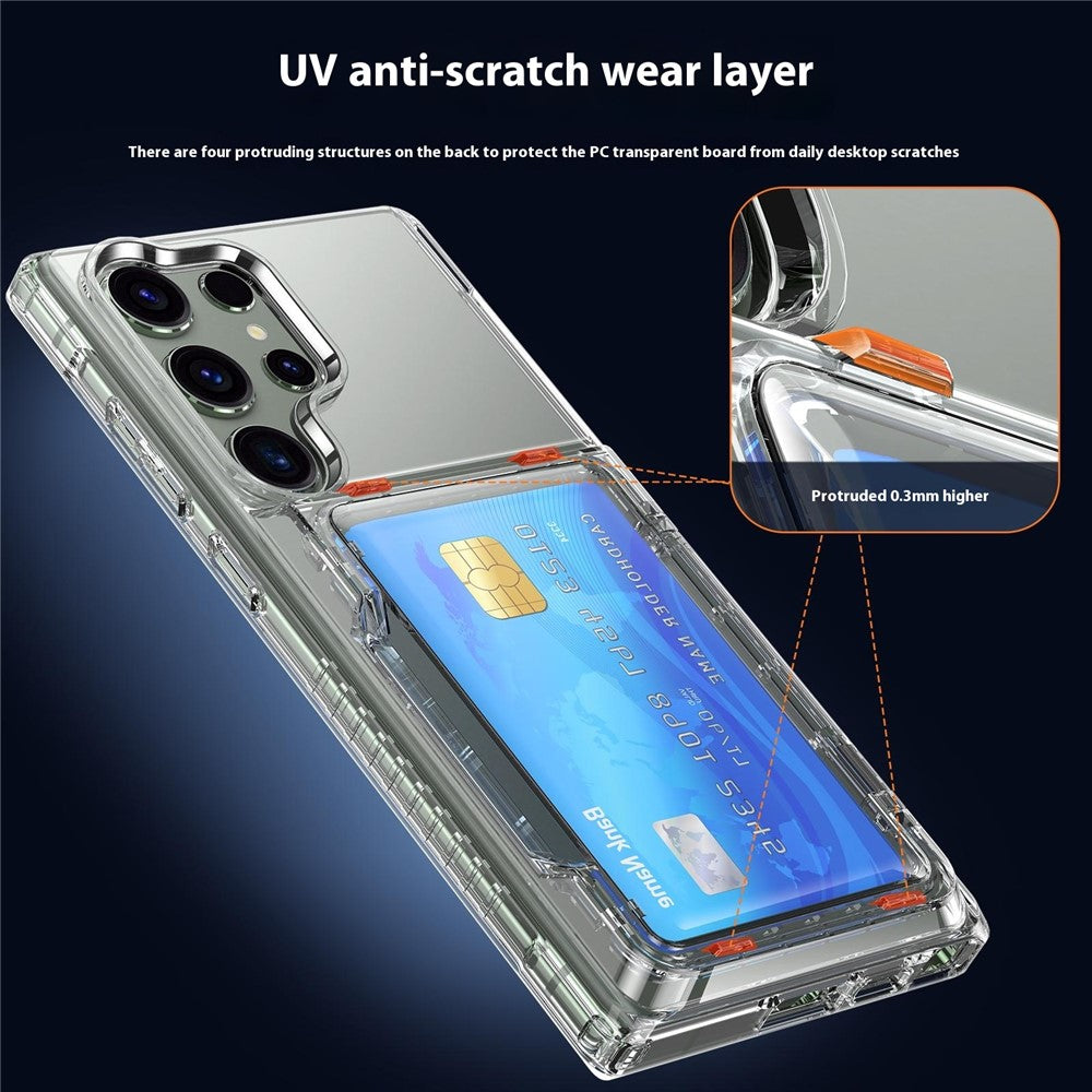 Clear StandCard Case for Samsung S25 Ultra