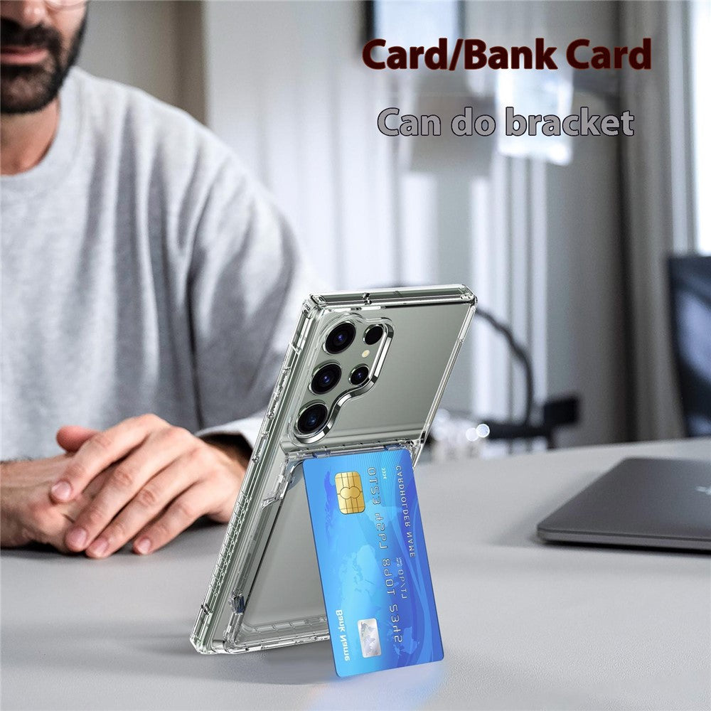 Clear StandCard Case for Samsung S25 Ultra