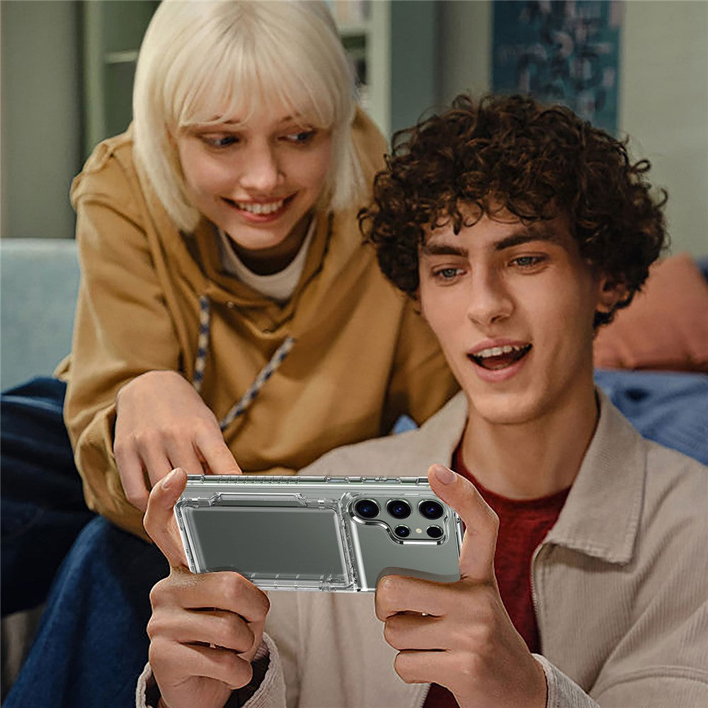 Clear StandCard Case for Samsung S25 Ultra