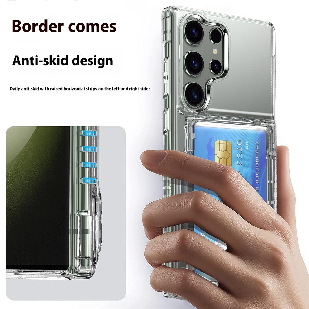 Clear StandCard Case for Samsung S25 Ultra