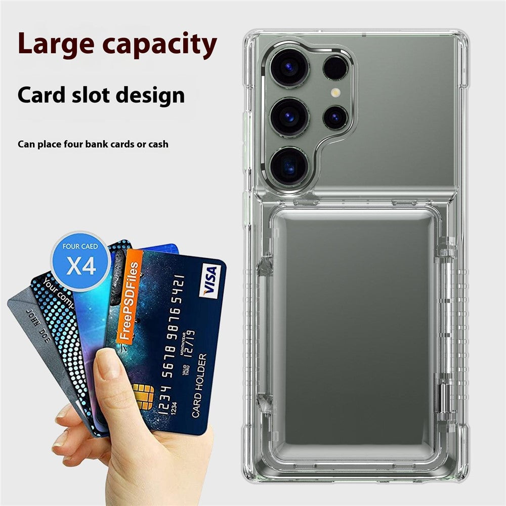 Clear StandCard Case for Samsung S25 Ultra