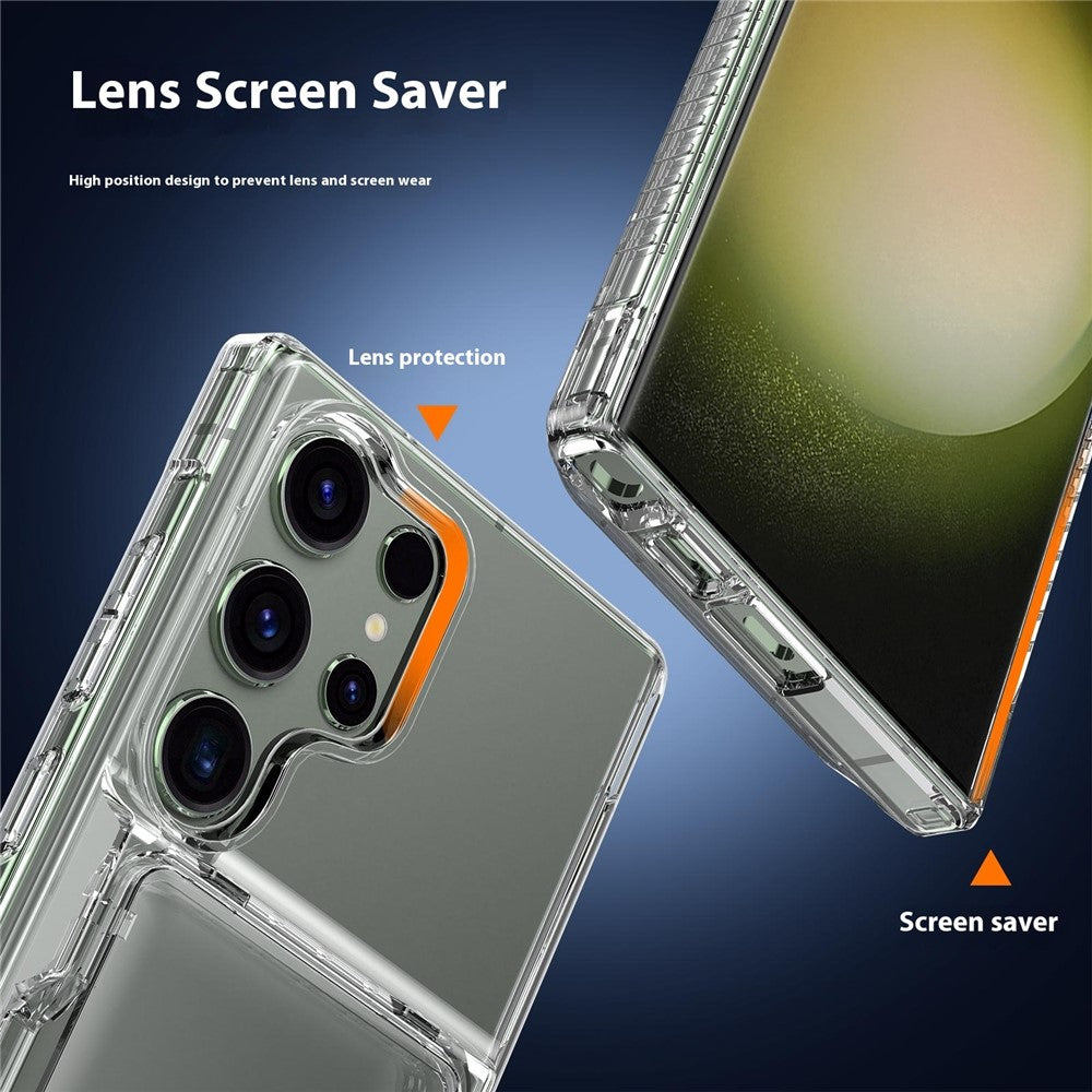 Clear StandCard Case for Samsung S25 Ultra