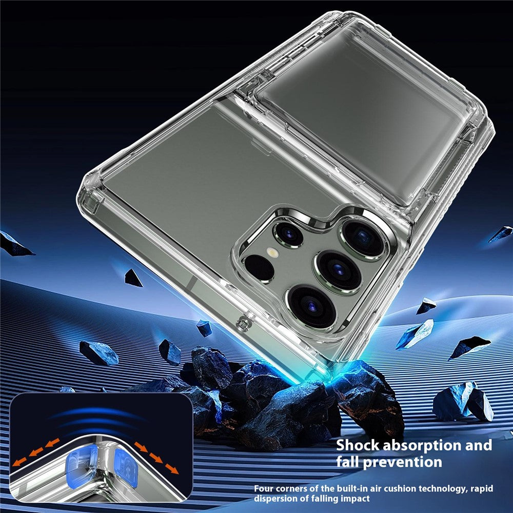 Clear StandCard Case for Samsung S25 Ultra