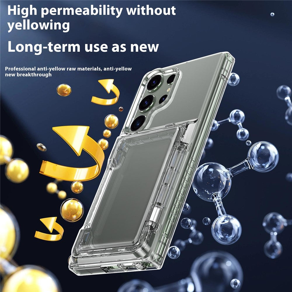 Clear StandCard Case for Samsung S25 Ultra