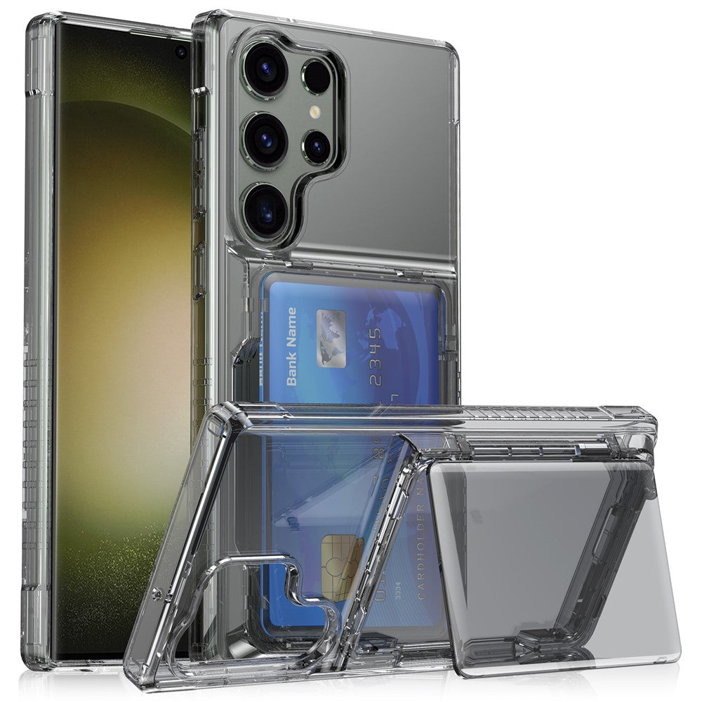 Clear StandCard Case for Samsung S25 Ultra