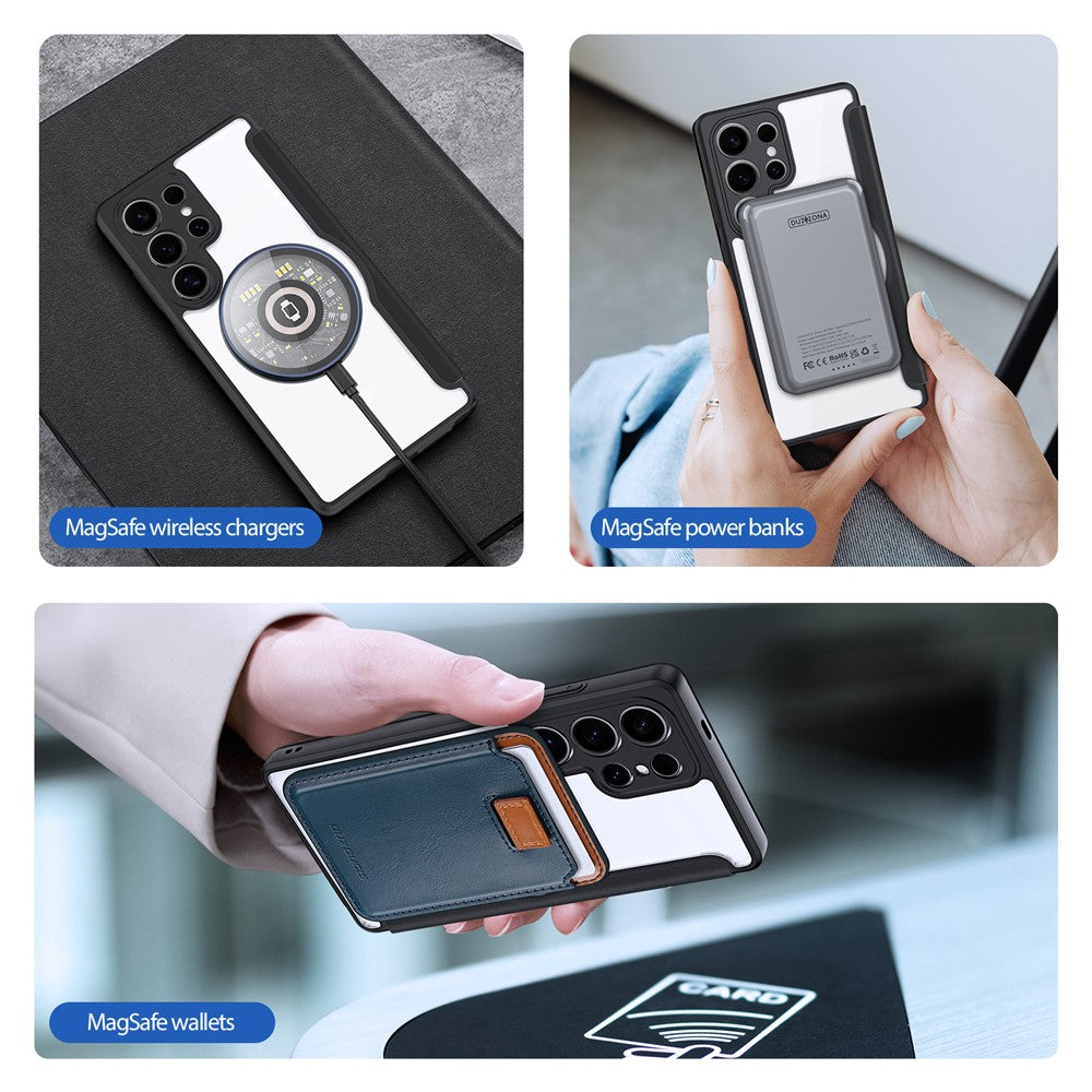 capa em pele pu resistente samsung s25 ultra