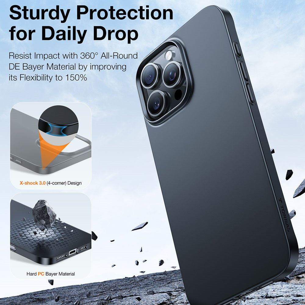 capa torras iphone 16 pro max rígida preta com proteção contra quedas