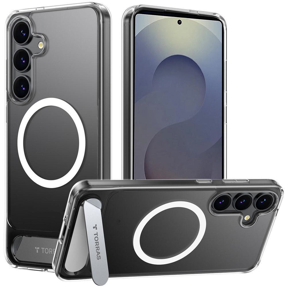 Capa Transparente Magnética Torras Kickstand para Samsung S25
