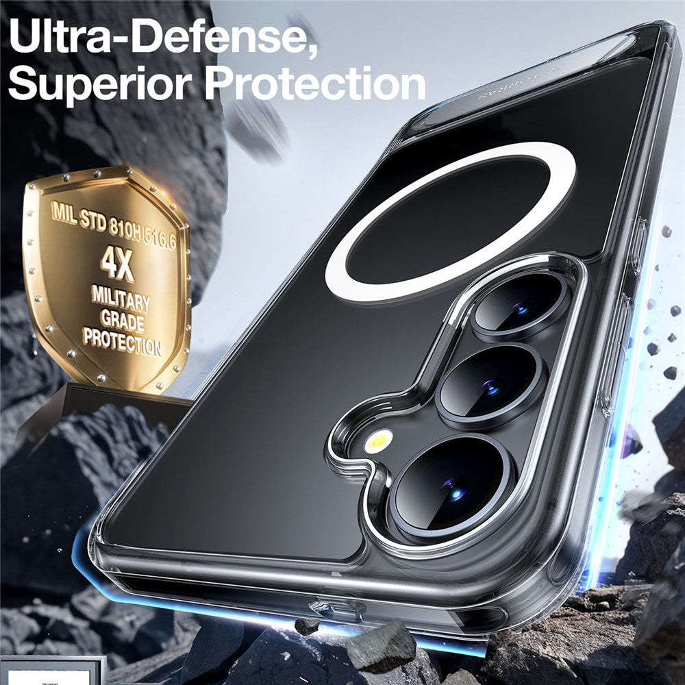 capa protetora transparente torras samsung s25 com suporte integrado