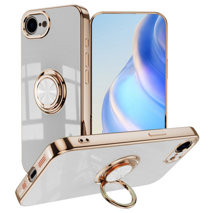 Capa TPU Electroplating com Anel 360° para iPhone 16e