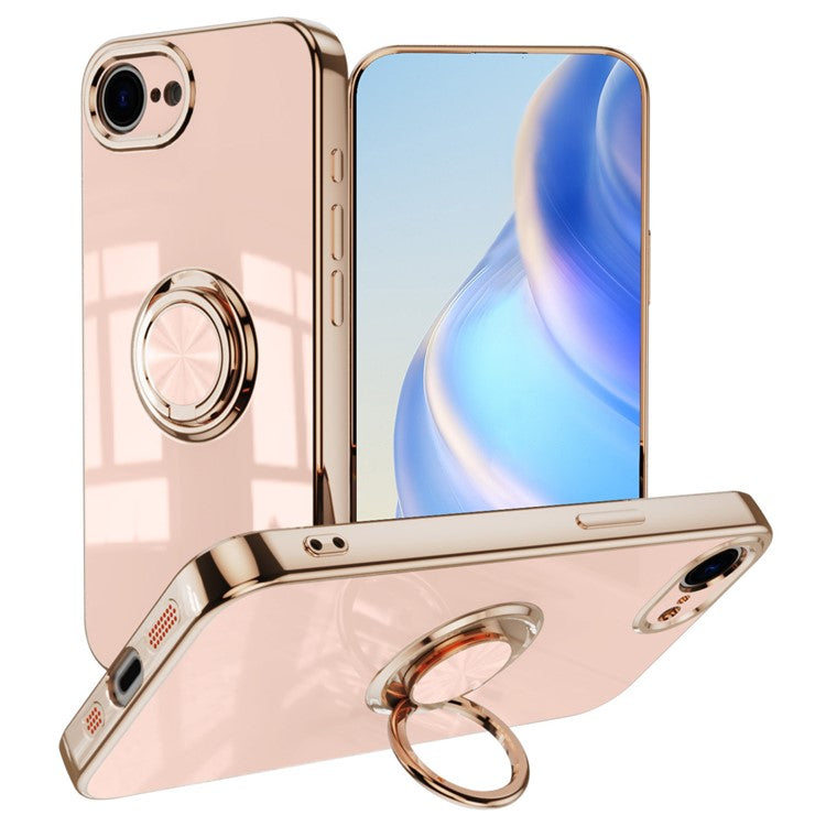 Capa TPU Electroplating com Anel 360° para iPhone 16e
