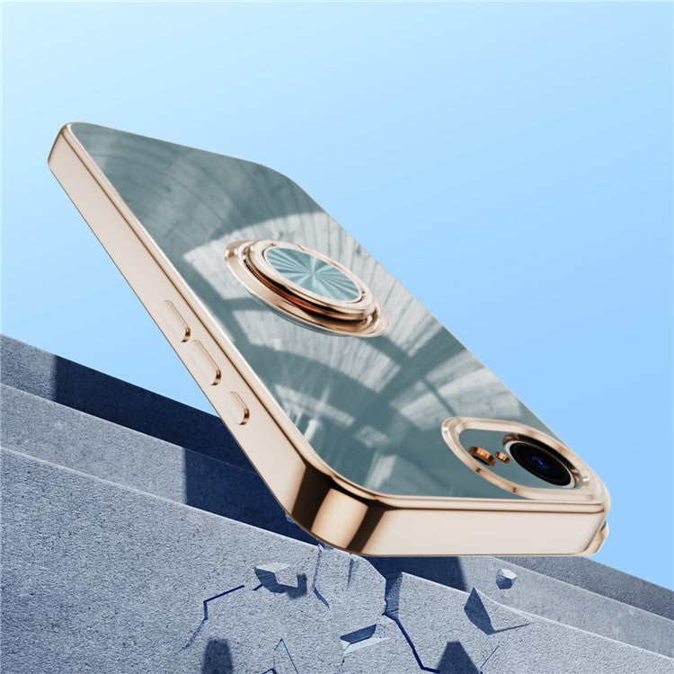 Capa TPU Electroplating com Anel 360° para iPhone 16e