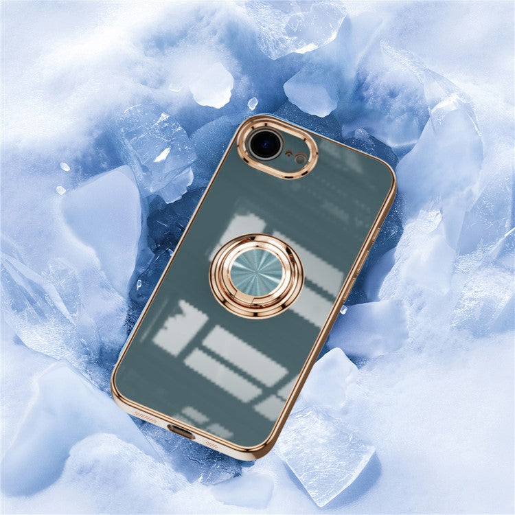 Capa TPU Electroplating com Anel 360° para iPhone 16e
