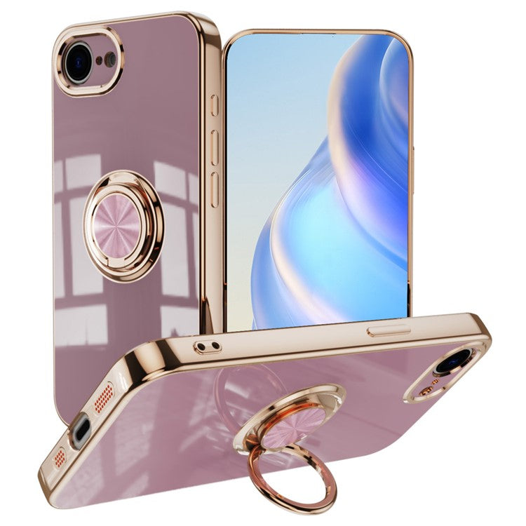 Capa TPU Electroplating com Anel 360° para iPhone 16e
