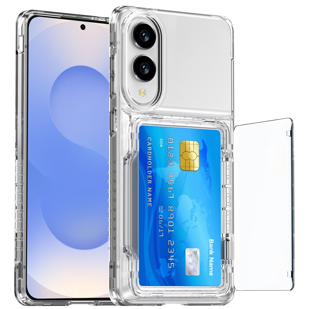 Clear StandCard Case for Samsung S25 Edge