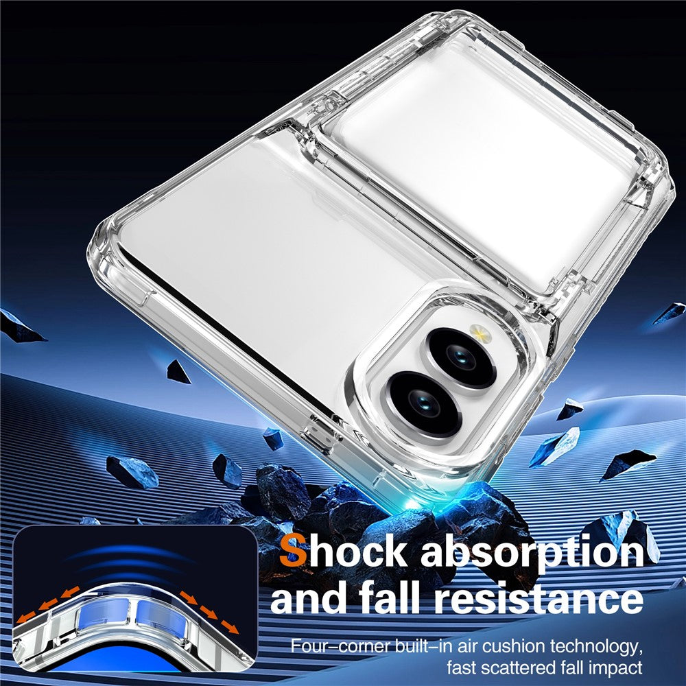 Clear StandCard Case for Samsung S25 Edge