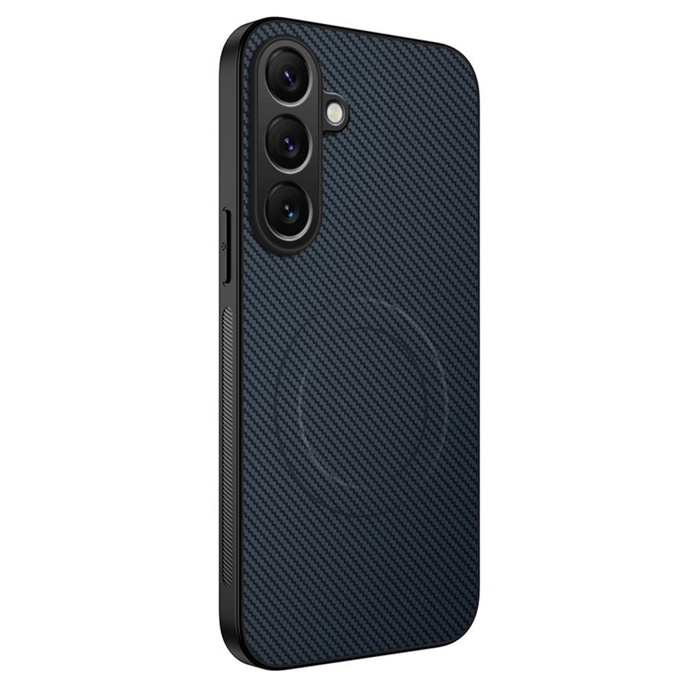 For Samsung Galaxy A16 4G / Galaxy A16 5G Case Compatible with MagSafe WANLONFENG TQ Series Carbon Fiber Texture PC TPU Phone Cover -  .