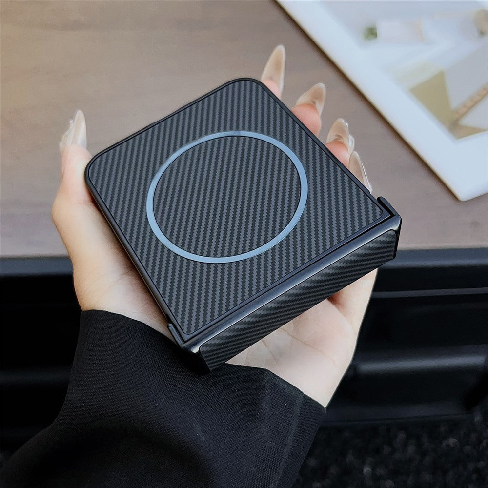 capa dobrável rígida carbonmag samsung z flip7