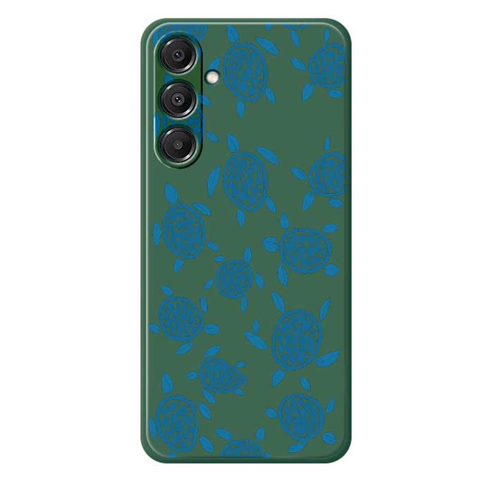 For Samsung Galaxy A16 5G  /  4G Case Blue Turtle Pattern Printing Straight Edge TPU Phone Back Cover -  .