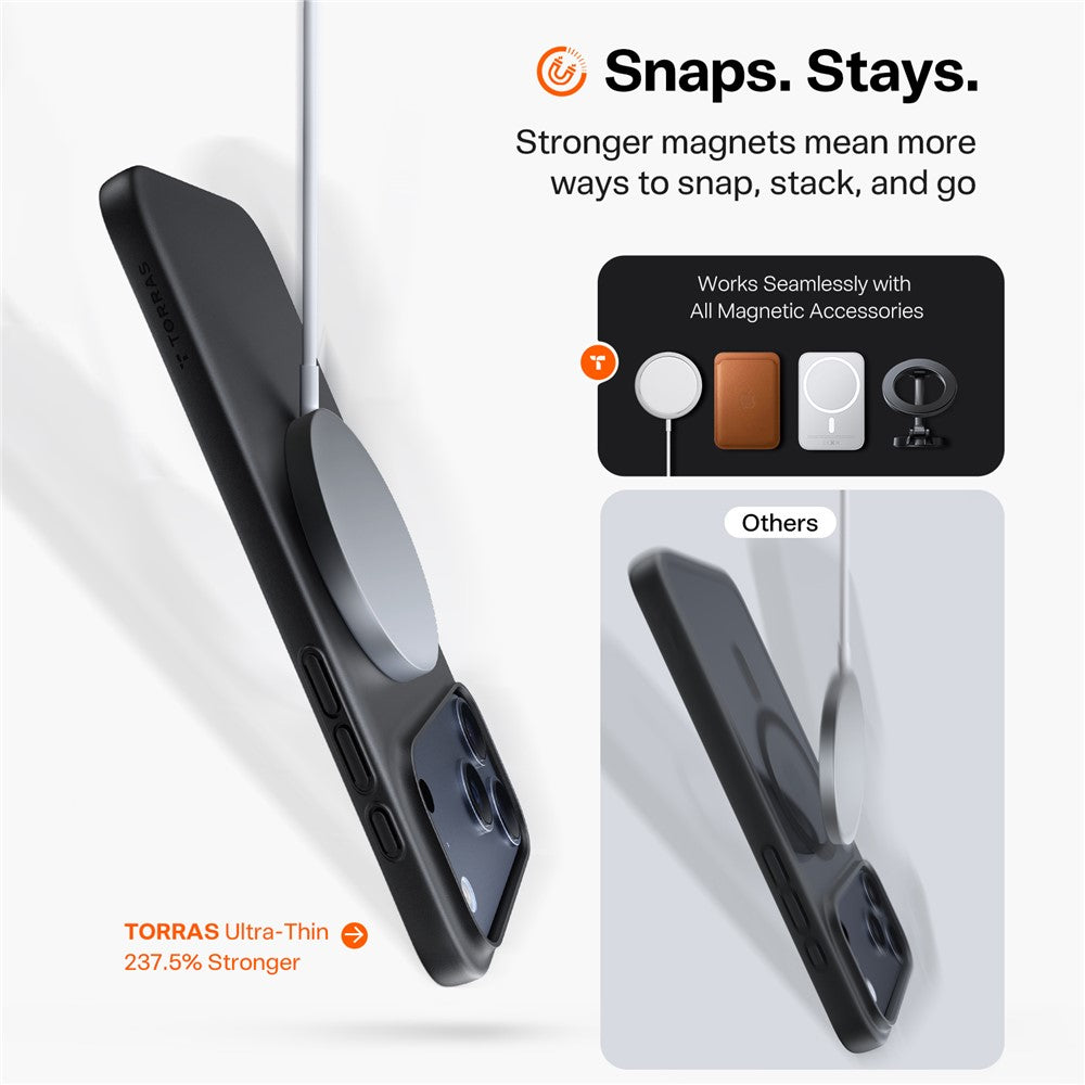 capa torras iphone 17 pro max rígida preta com proteção contra quedas