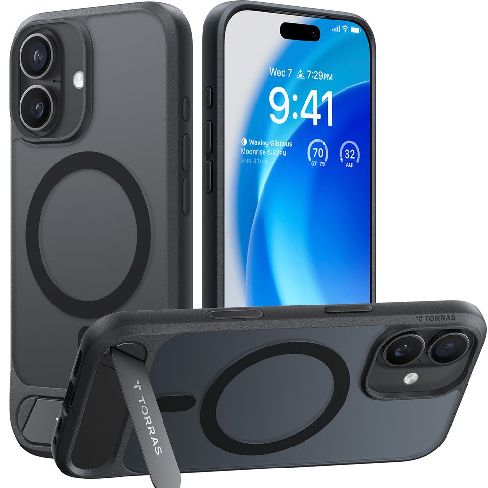 capa transparente magnética torras kickstand para iphone 17