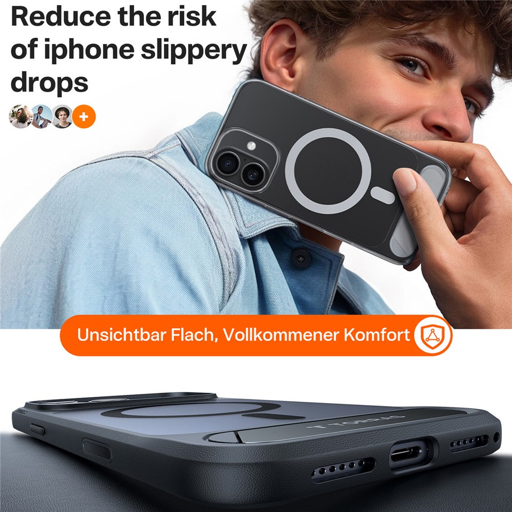 capa magnética torras kickstand transparente para iphone 17