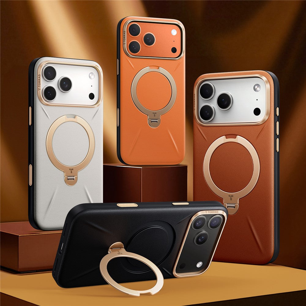 Torras Ostand Premium Leather Case for iPhone 17 Pro Max