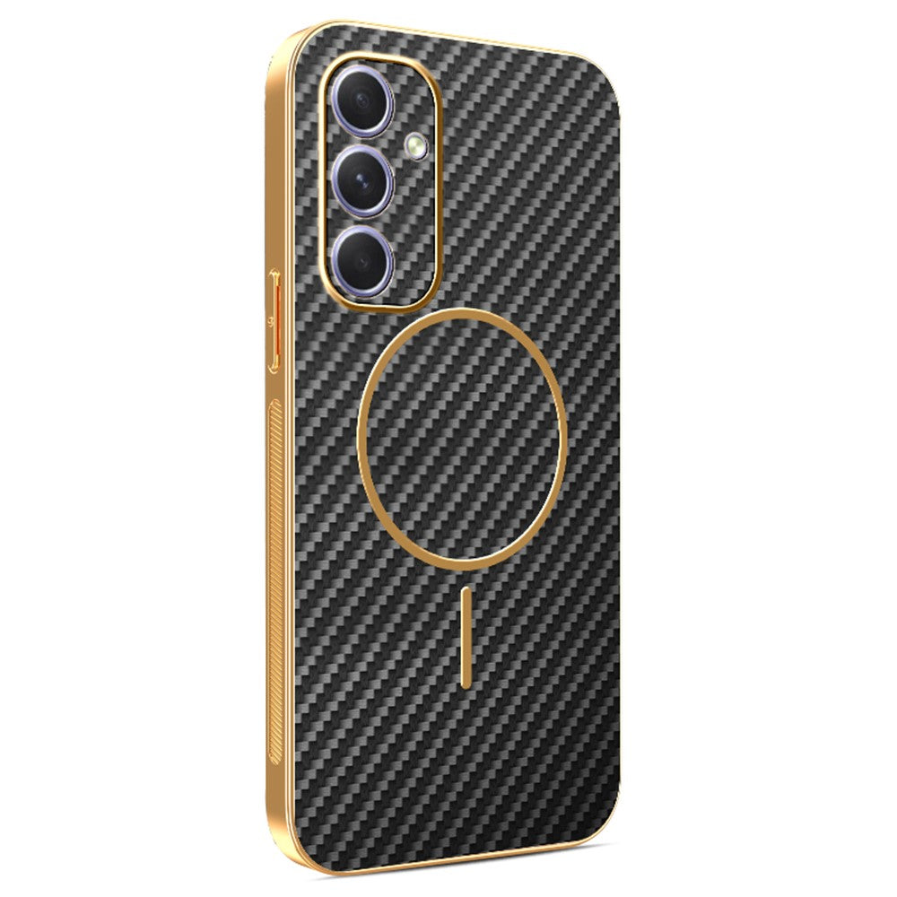 capa carbon electro para samsung a54 5g com textura fibra de carbono