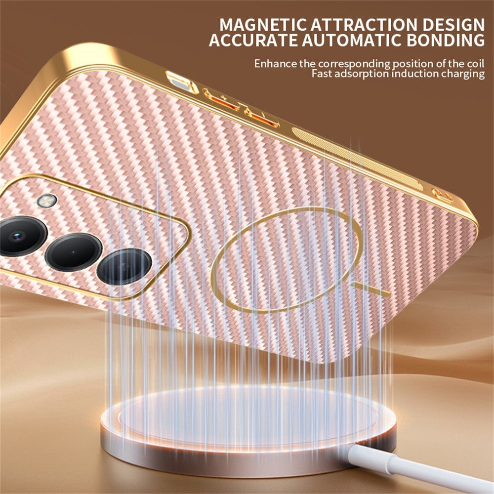 capa protetora carbon electro redmi 15 5g acabamento electroplated