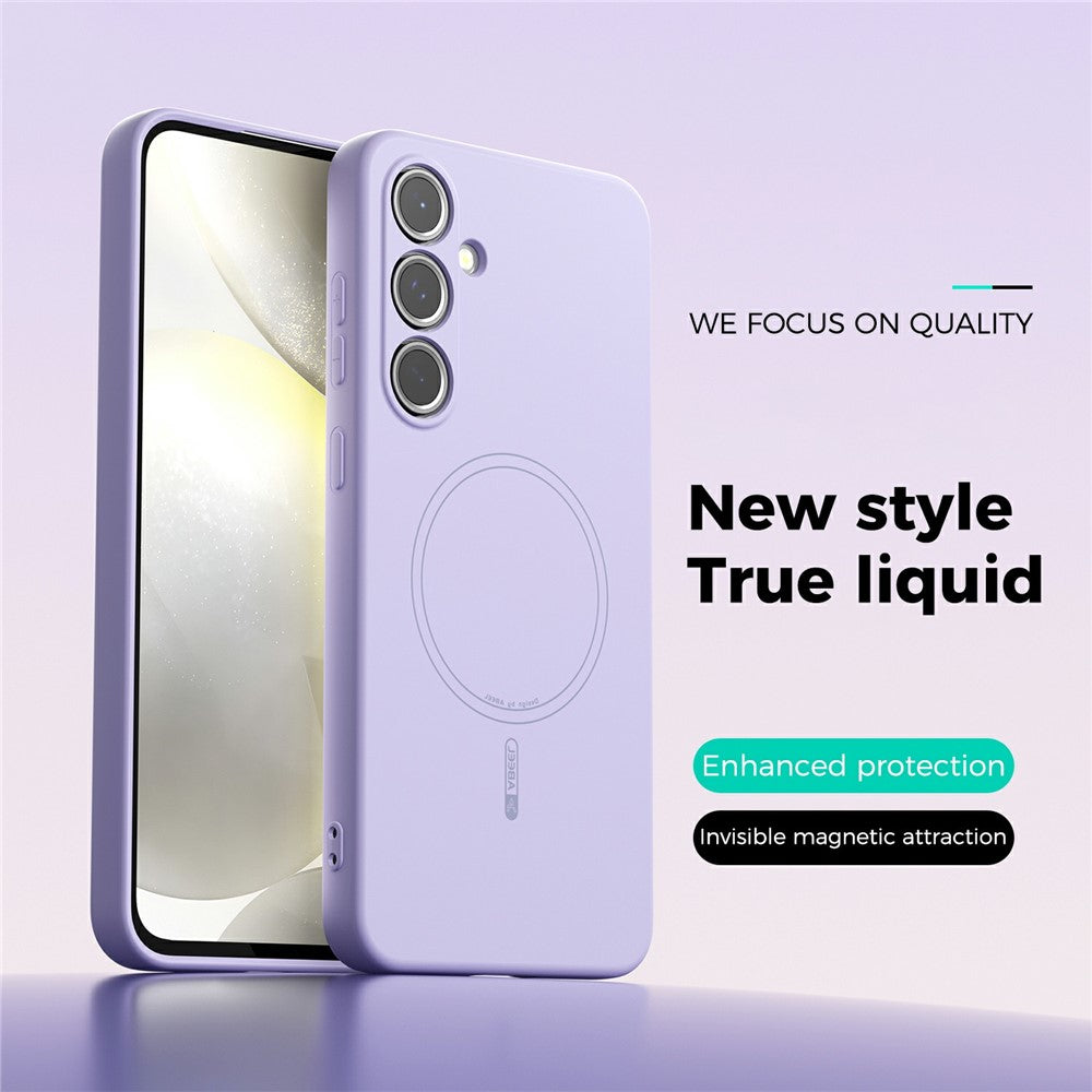 capa roxa silicone líquido skin touch samsung s24