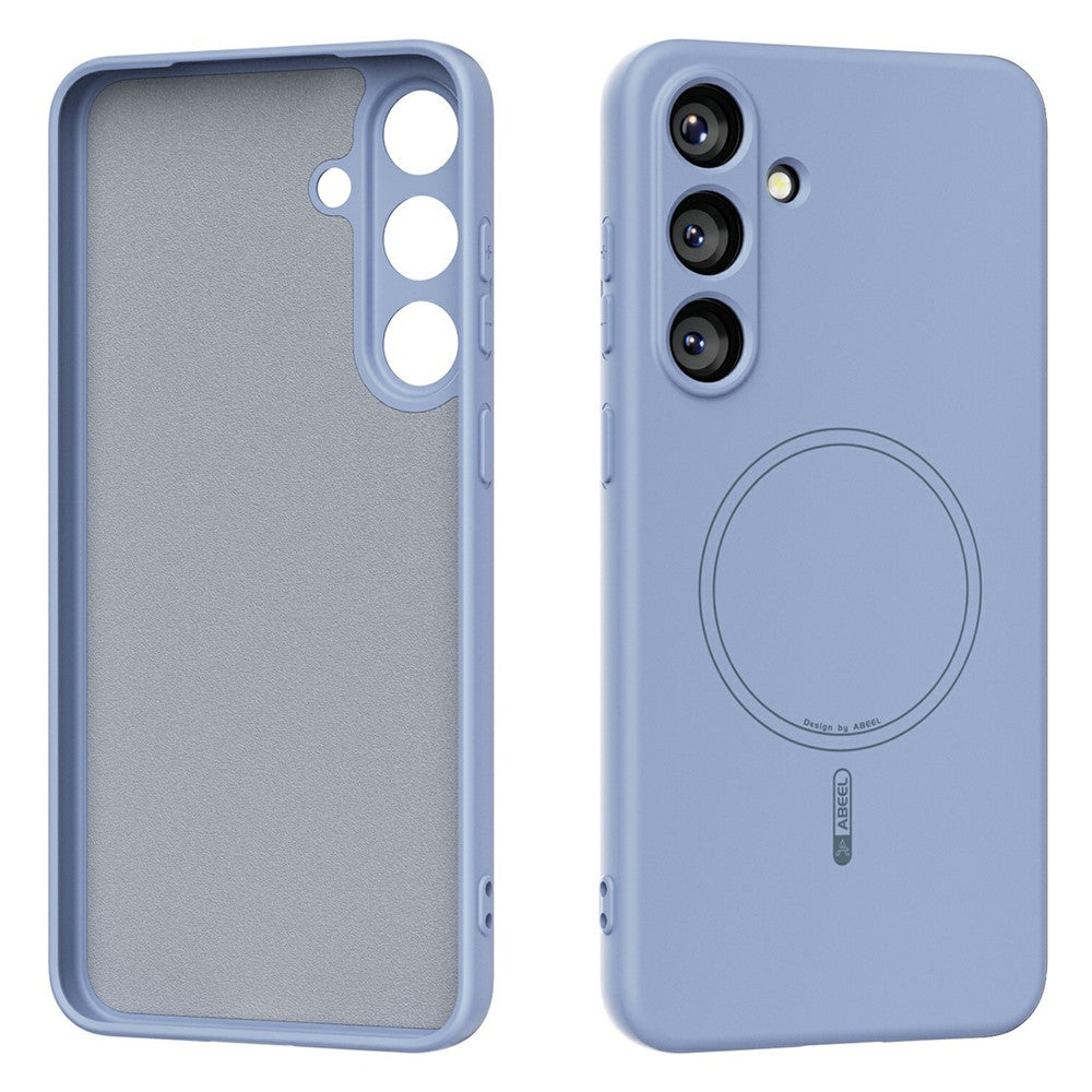 capa abeel em silicone líquido magsafe para samsung s25 plus