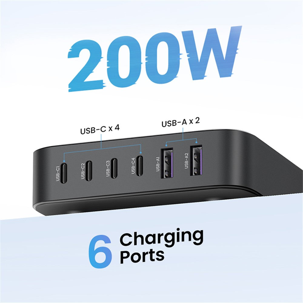 ugreen gan fast charger 200w para portáteis e smartphones