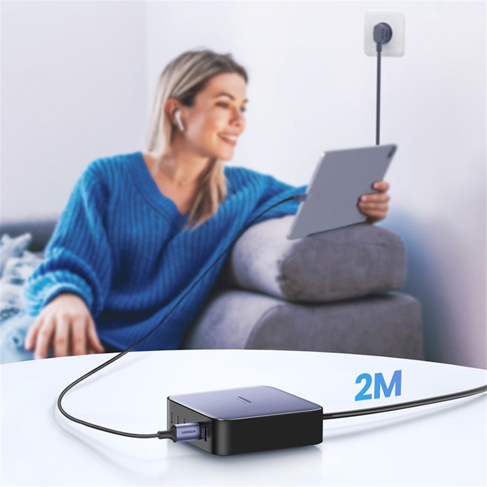 carregador ugreen de parede com tecnologia gan e 6 saídas