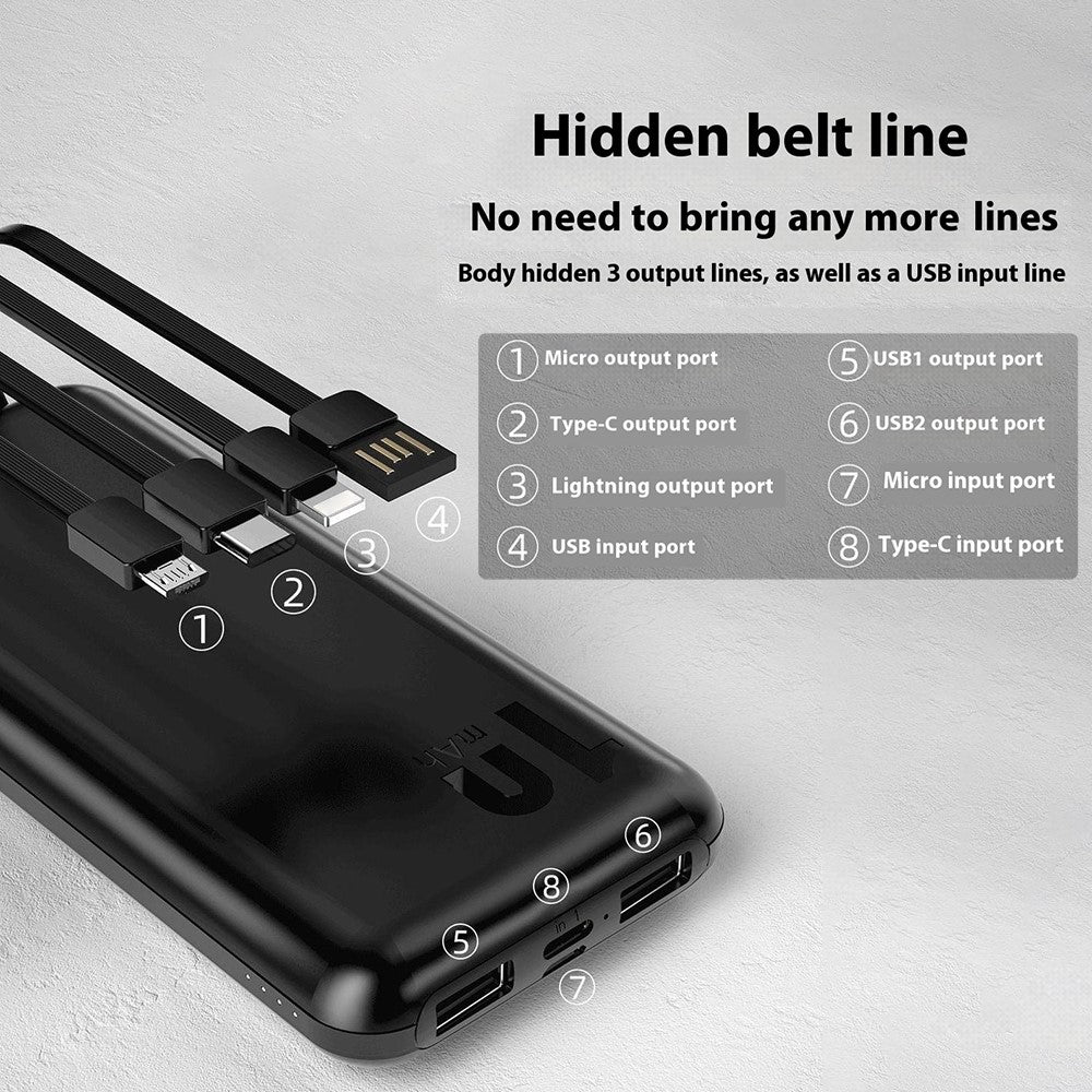 bateria externa 20000mah dudao k6pro