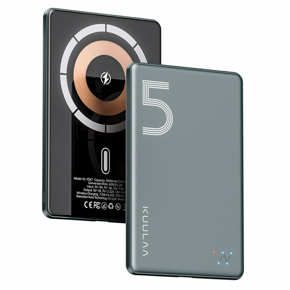 power bank magnético kuulaa 5000mah wireless 15w