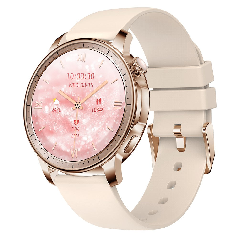 smartwatch v65 amoled 1.32 polegadas com pulseira em silicone