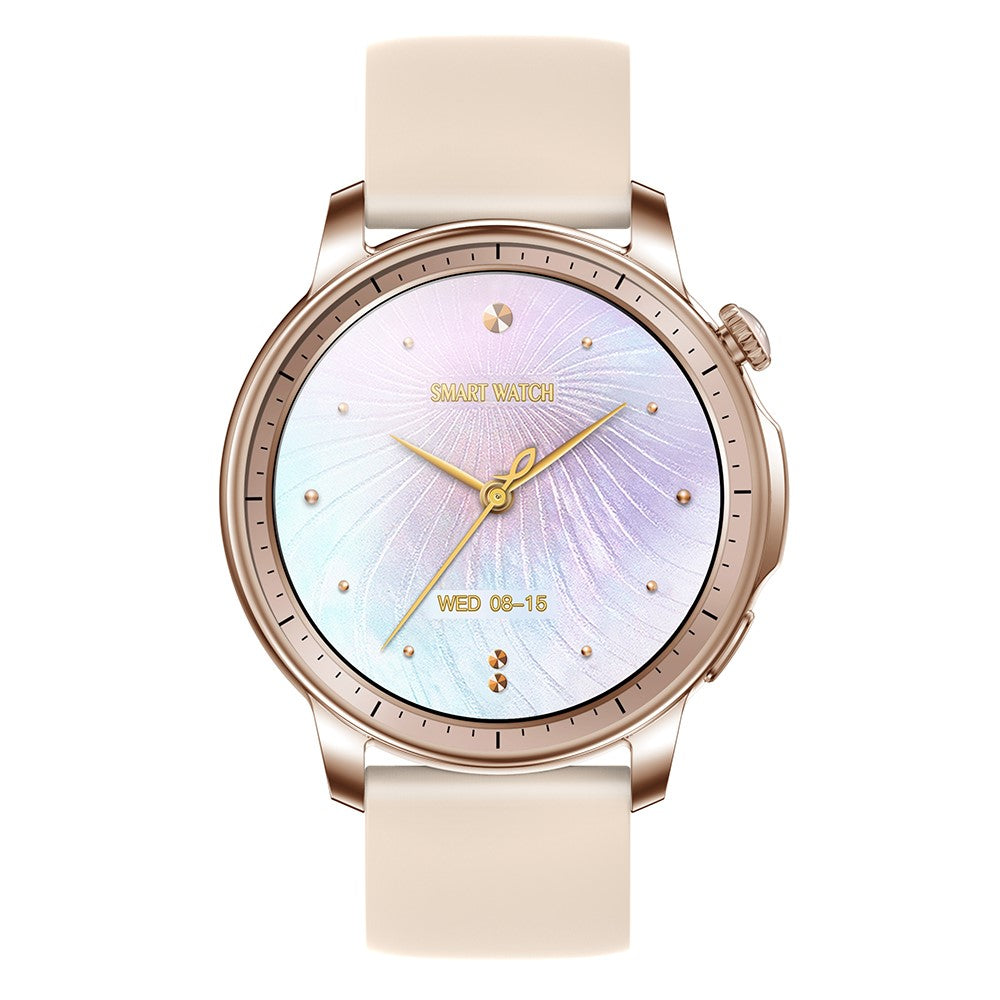 smartwatch v65 dourado com oxigénio no sangue e frequência cardíaca