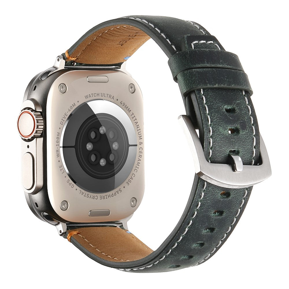 Bracelete em Pele Crazy Horse para Apple Watch (38–42 mm)