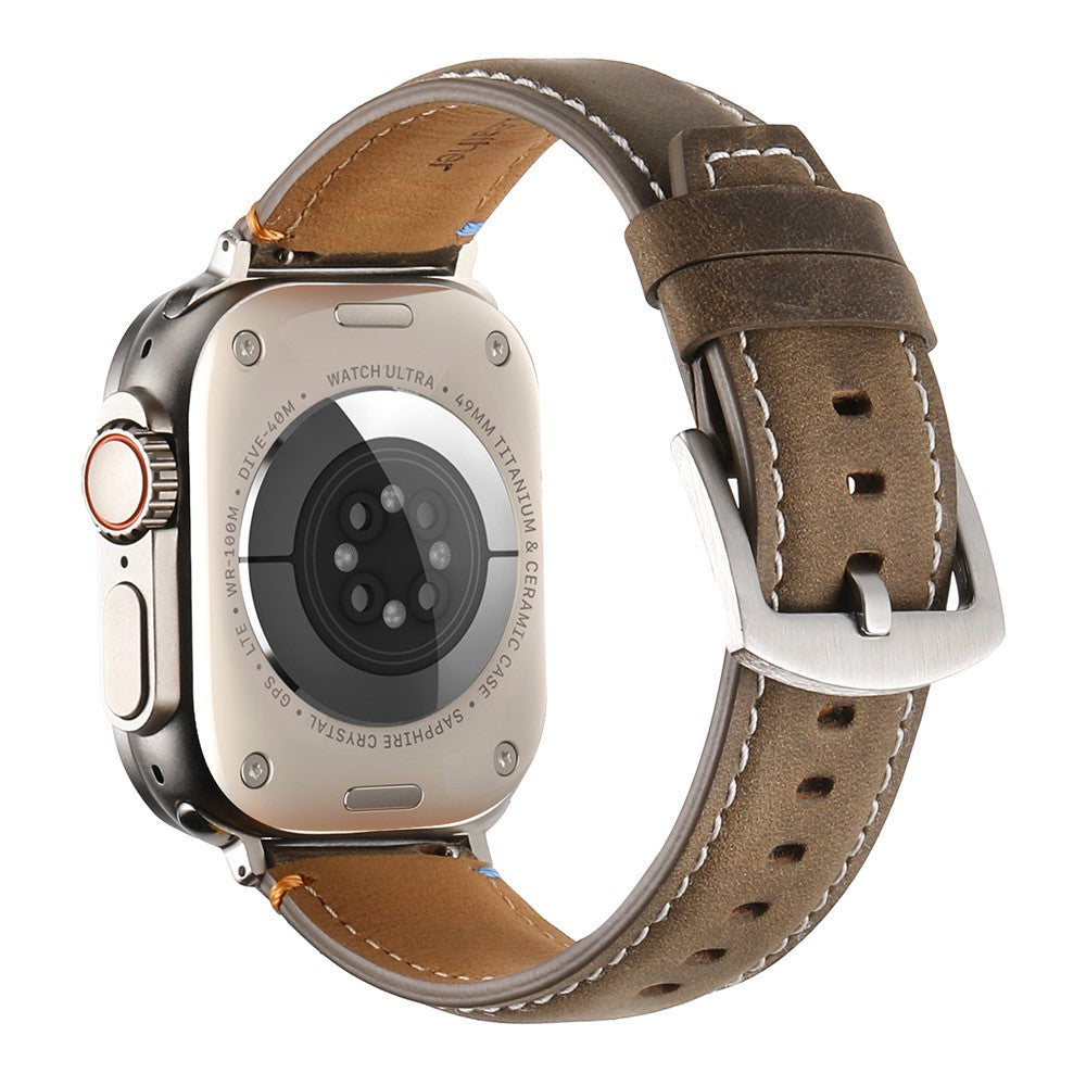 Bracelete em Pele Crazy Horse para Apple Watch (38–42 mm)